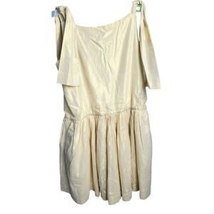 Tea Sleeveless Dress Girls Size 16 Metallic Gold  Shoulder Tie Tween Party